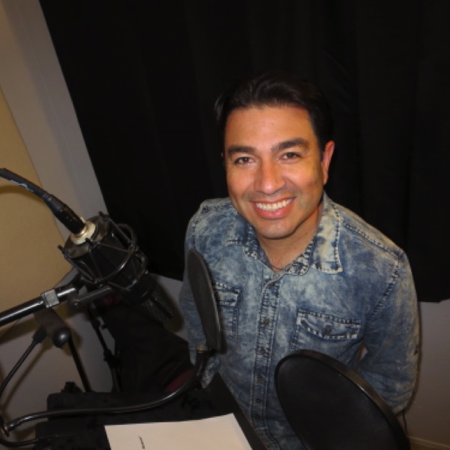 Carlos De Alba recording vocals for a Jingle at Lan Media Productions recording studio. Carlos has sung many jingles and songs produced by Lan Media Productions, including 104.5 Radio Latina!.
